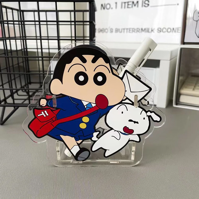 Kawaii Crayon Shin-Chan Storage Box Kawaii Anime Nohara Shiro Cartoon Desktop Cosmetic Folding Plastic Box Pen Holder Cute Gifts