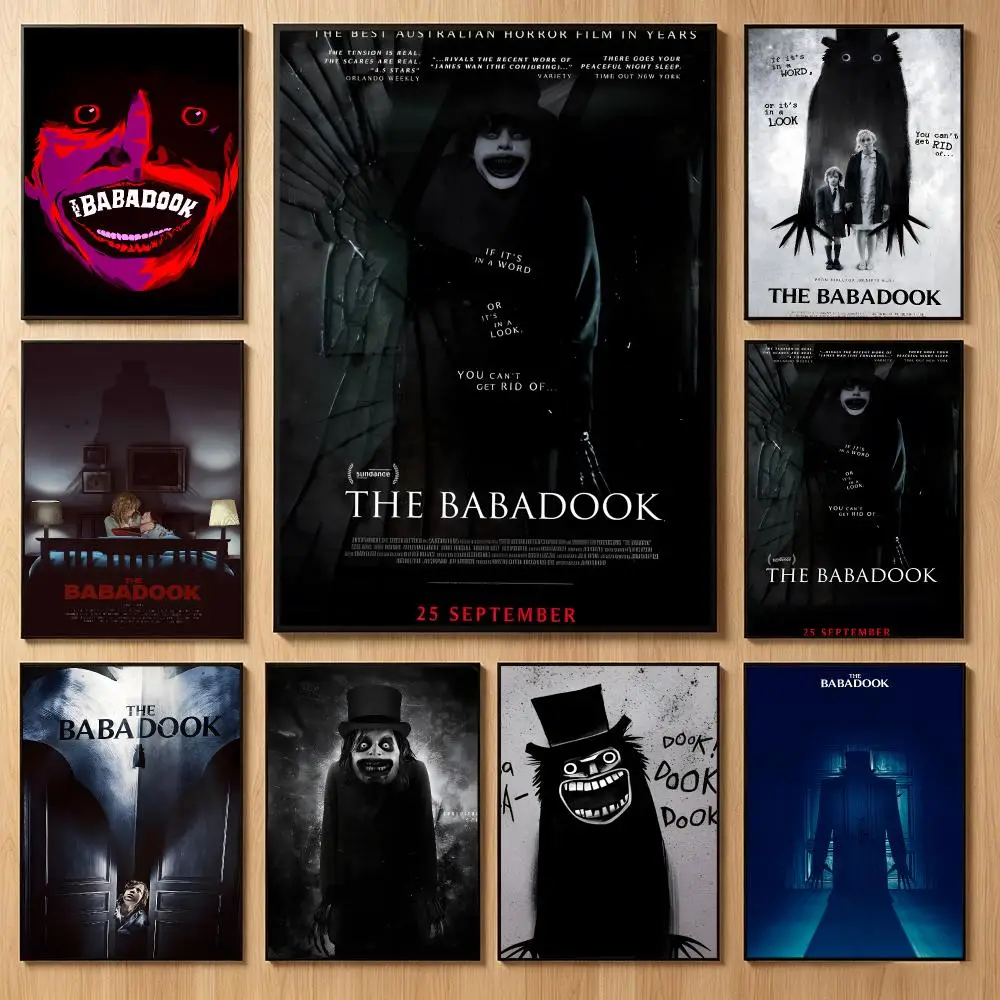 Subtle Horror Movie T-The Babadook Poster Classic Self-Adhesive PP Wall Sticker for Living Room Bar Decor Gift