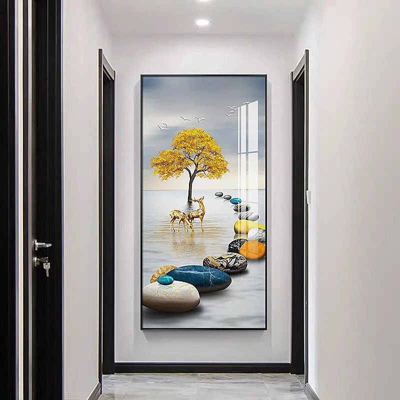 

Modern abstract simple light luxury high sense decoration entrance corridor living room atmosphere canvas painting