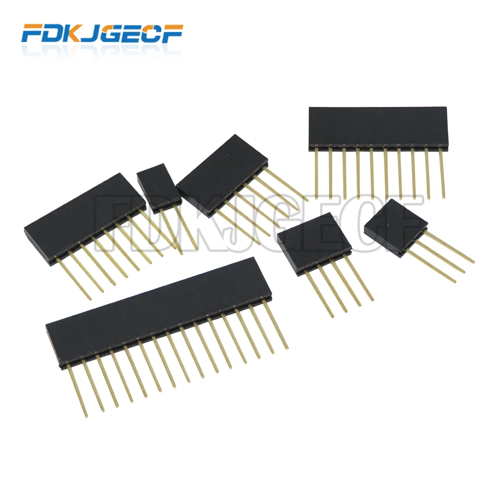 10PCS 2.54mm Single Row Female Long pins 11mm PCB Board Pin Header socket Connector 2/3/4/6/8/10/15Pin For Arduino DIY