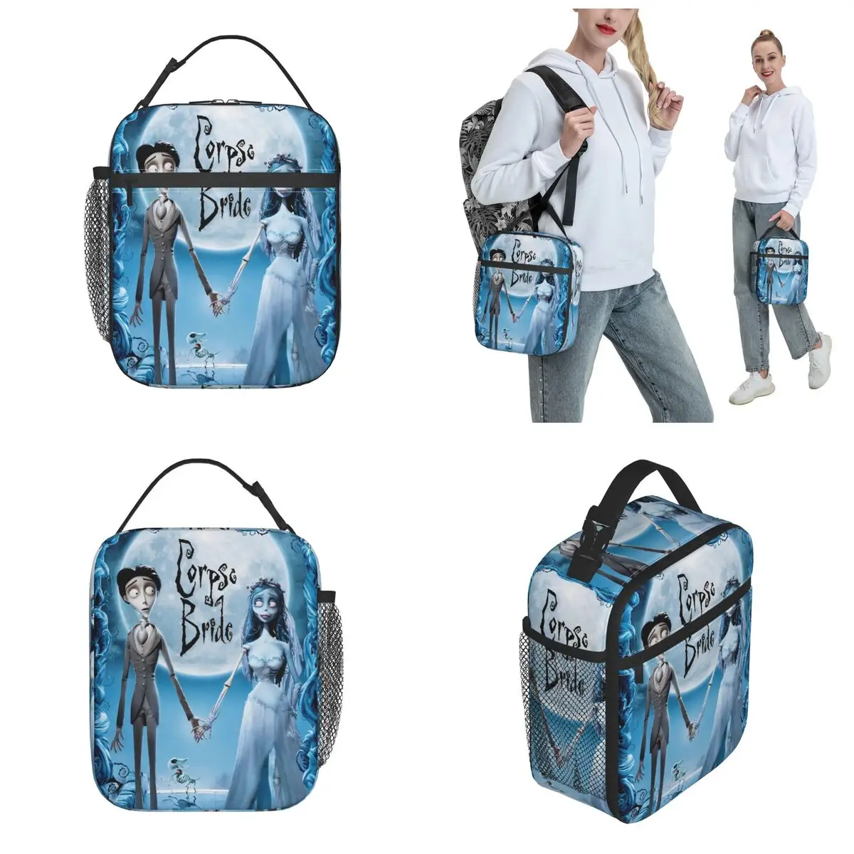 Corpse Bride Emily Product Insulated Lunch Bags For Work Food Storage Bag Reusable Cooler Thermal Lunch Boxes