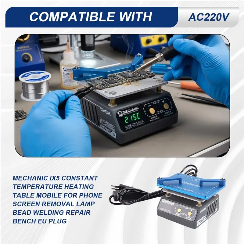 MECHANIC IX5 Constant Temperature Heating Table Mobile For Phone Screen Removal Lamp Bead Welding Repair Bench