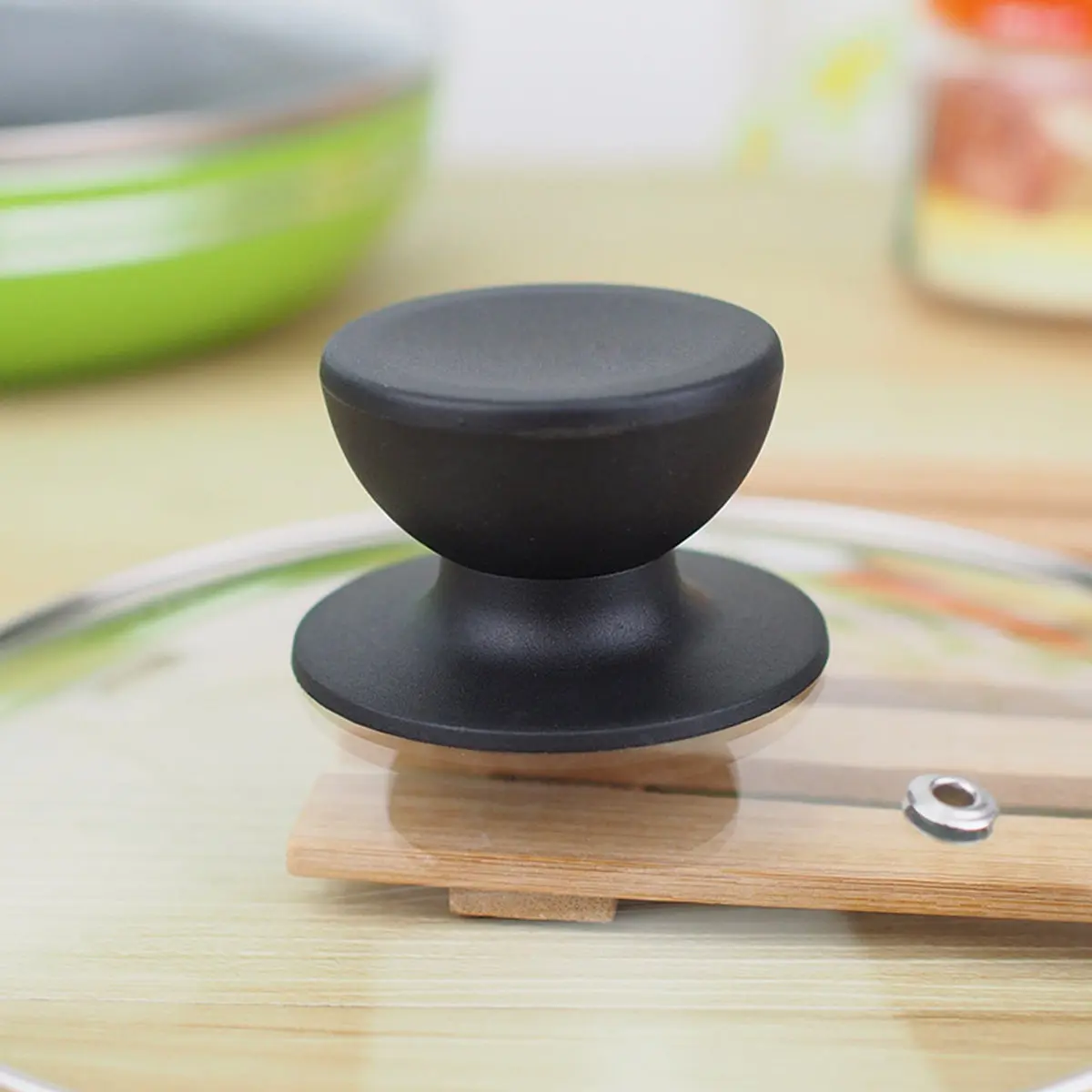 10Pcs Black Pot Lid Knobs Matte Surface Replacement Handle Kitchen Cookware Lid Handle Pan Handgrip Insulating Anti-Rust