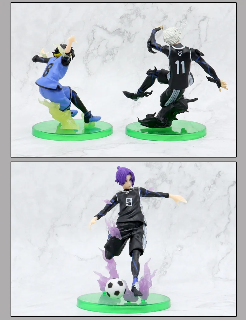 دمية شخصية أنيمي قفل أزرق Isagi Yoichi Nagi Seishiro Bachira Megauru Mikage Reo هدية للأطفال لعبة مجسمة لشخصية الحركة