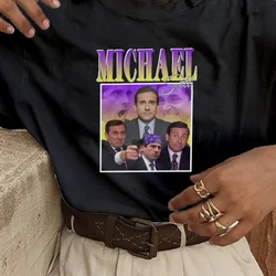 Camisetas de Michael Scott para mujer, prenda de vestir, de manga corta, de gran tamaño