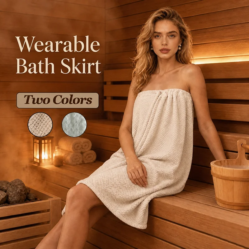 1Pc Microfiber Strapless Shower Skirt - Wearable Bath Towel Style Slip, Lightweight Absorbent Essential for Bathroom Daily Use