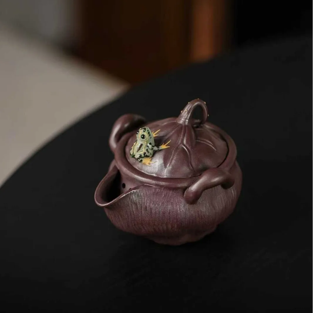 High Quality Real Yixing Jasaho Zisha Clay Teapot Yixing Zisha Pot Creative Leaf Teapot Zisha Teapot Set