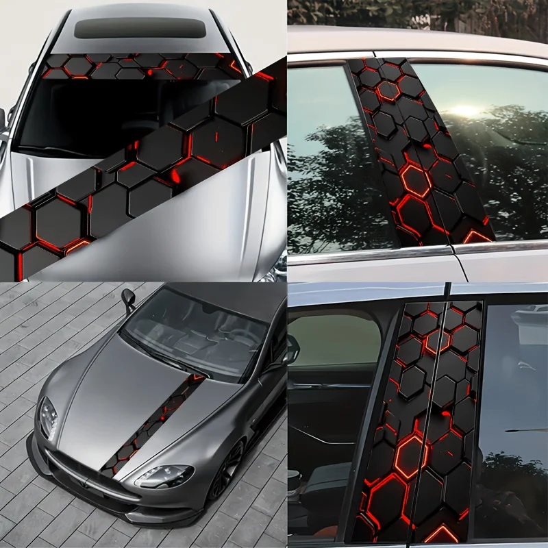 

Pack of 2 B-pillar stickers for Audi, Honda, Mitsubishi, Ford, Volkswagen, BMW, Opel, Porsche, Citroen. Sedan, SUV, MPV