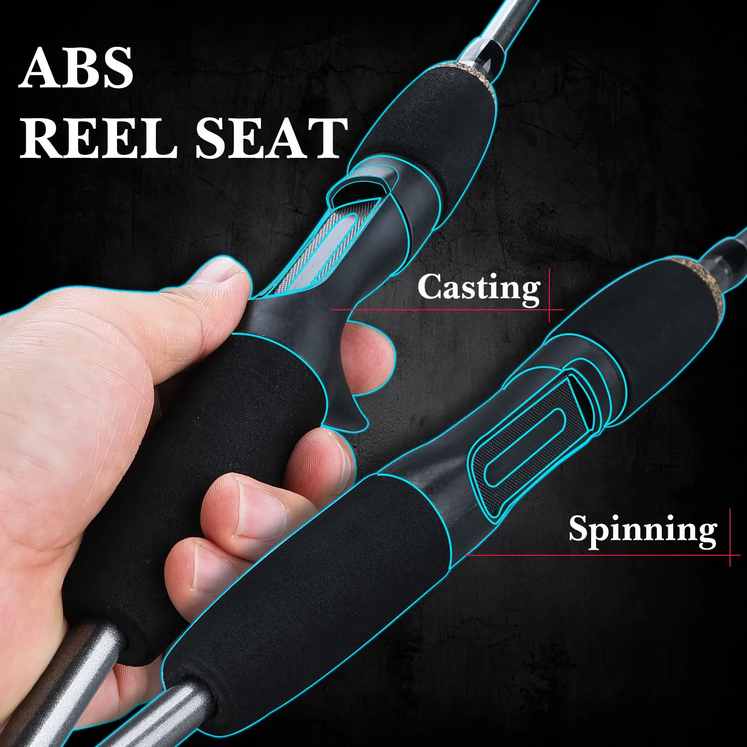 Sougayilang Spinning/Casting Rod 5 Sections Carbon Fiber Ultra Light Carp Fishing Pole Outdoor Sport Stream Fishing Tools/Tackle image 3