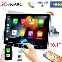 X-REAKO 10.1 Inch 1din 4G+64GB Car Radio Universal Multimedia Player Android Auto CarPlay Mirror Link GPS WIFI FM Car Stereo