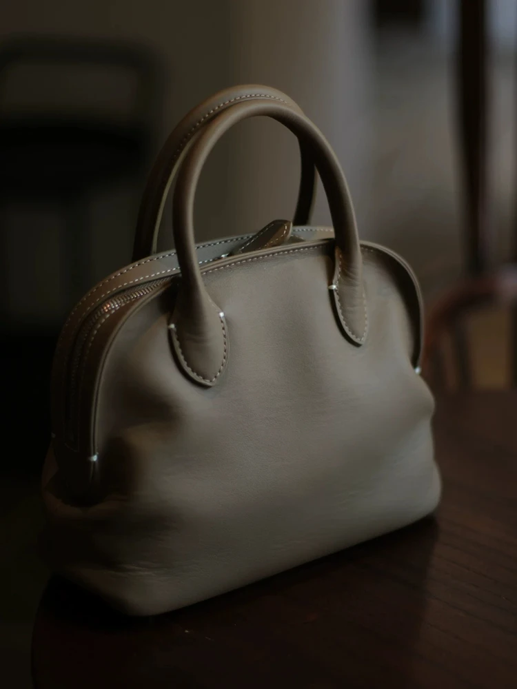 Black Fashion Simple Genuine Leather Women Shell Bag\Handbag Real Leather Lady Tote Shoulder Crossbody Bag New