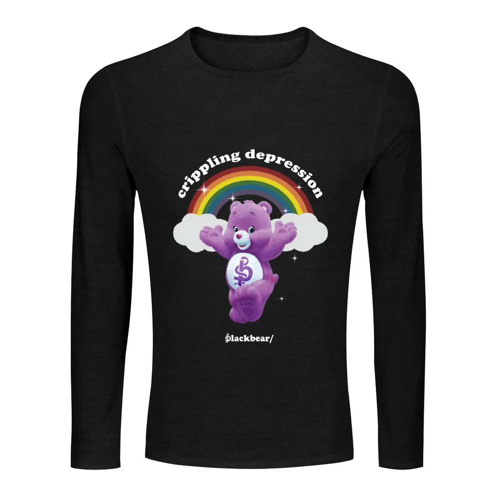 Crippling Depression Rainbow Long T-Shirt cute tops anime clothes quick drying shirt heavy weight t shirts for men