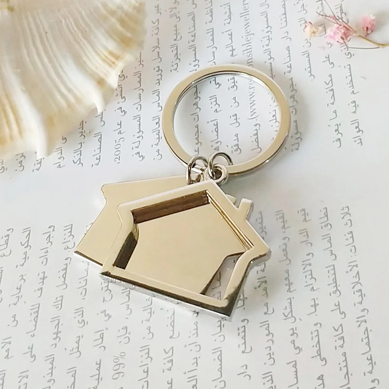 Hot Personality Cartoon House key chain new fashion Women  Bag Charm Keychains Men metal car key ring Best Couple gift Jewelry