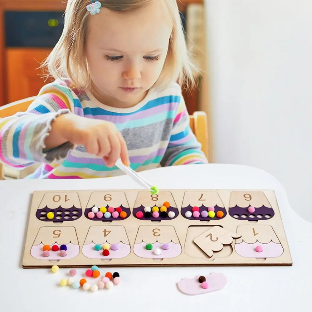 Holz Holz Positionierung Spiel Montessori Pädagogische Kinder Konzentration Training Spielzeug Lustige Bunte Farbe Sortierung Spiele