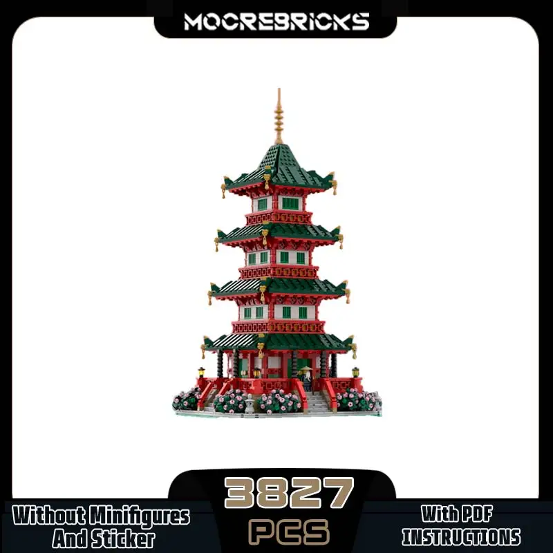 

Famous Architecture Serie MOC Samurai Temple Building Blocks Modular Technology DIY Bricks Model Toys Christmas Gift