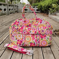 VB Cotton Printed Lightweight Multipurpose Travel Bag Large Capacity Travel Bag Luggage Bag Foldable