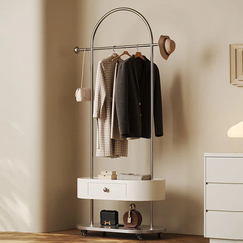 Metal Floor Coat Racks Mirror Display Modern Bedroom Garment Hanging Hotel Coat Racks Living Room Arara De Roupa Home Furniture