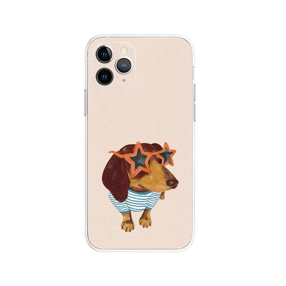 Sausage Dog Dachshund Phone Case For iPhone Apple 16,15,14,13,12,Mini,11,Pro,Max,Plus,X,XR,XS,8,SE,2020,Plus Transparent Cover