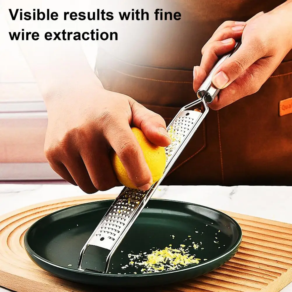 

Zest Peeler Stainless Steel Zester Grater with Non-slip Handle Multi-purpose Citrus Peeler Heavy Duty Kitchen Tool with Blade