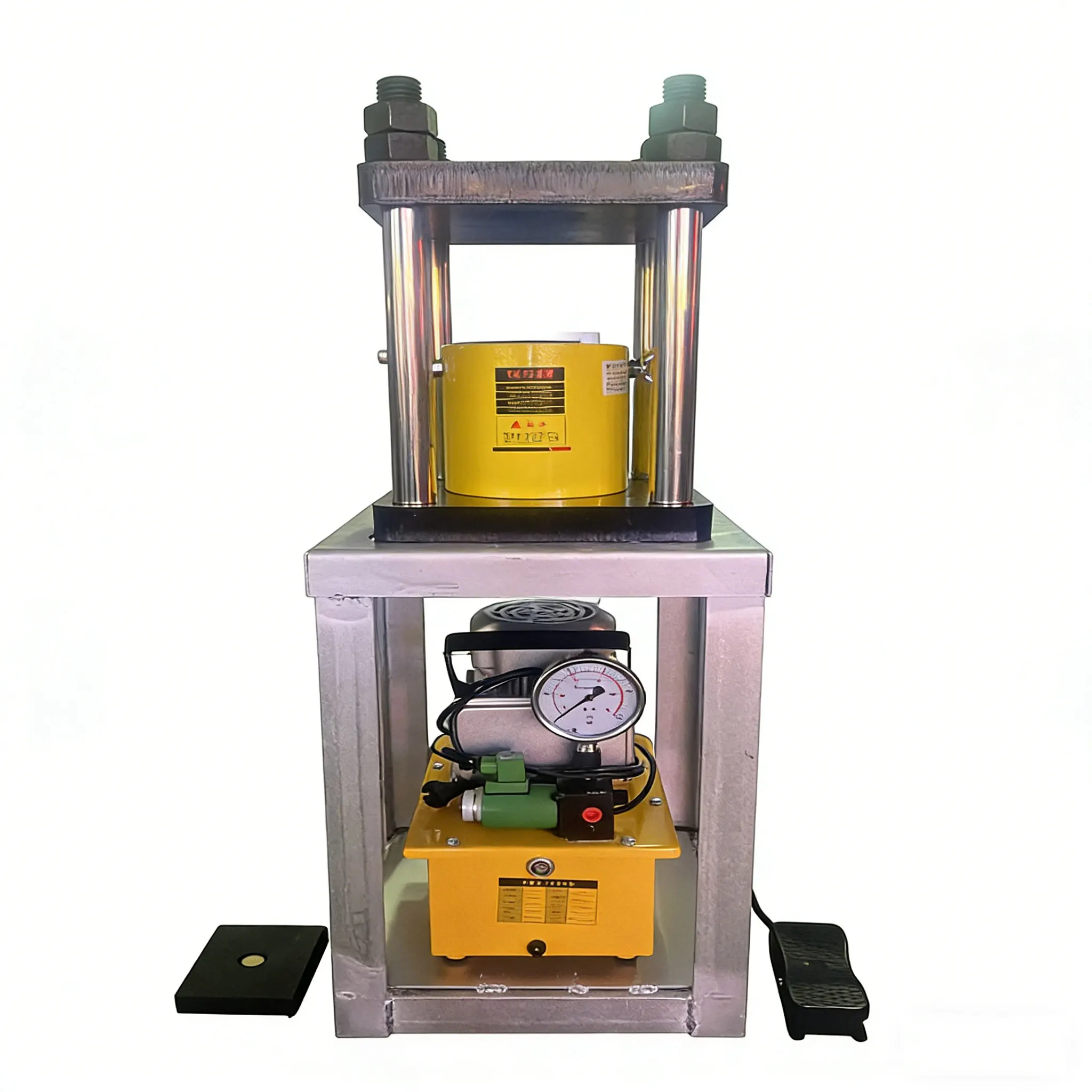 【New】Small 100T Industry Embossing Machine Coin Making Machine Hydraulic Minting Stamping Embossing Press Machine for Jewelry Ma