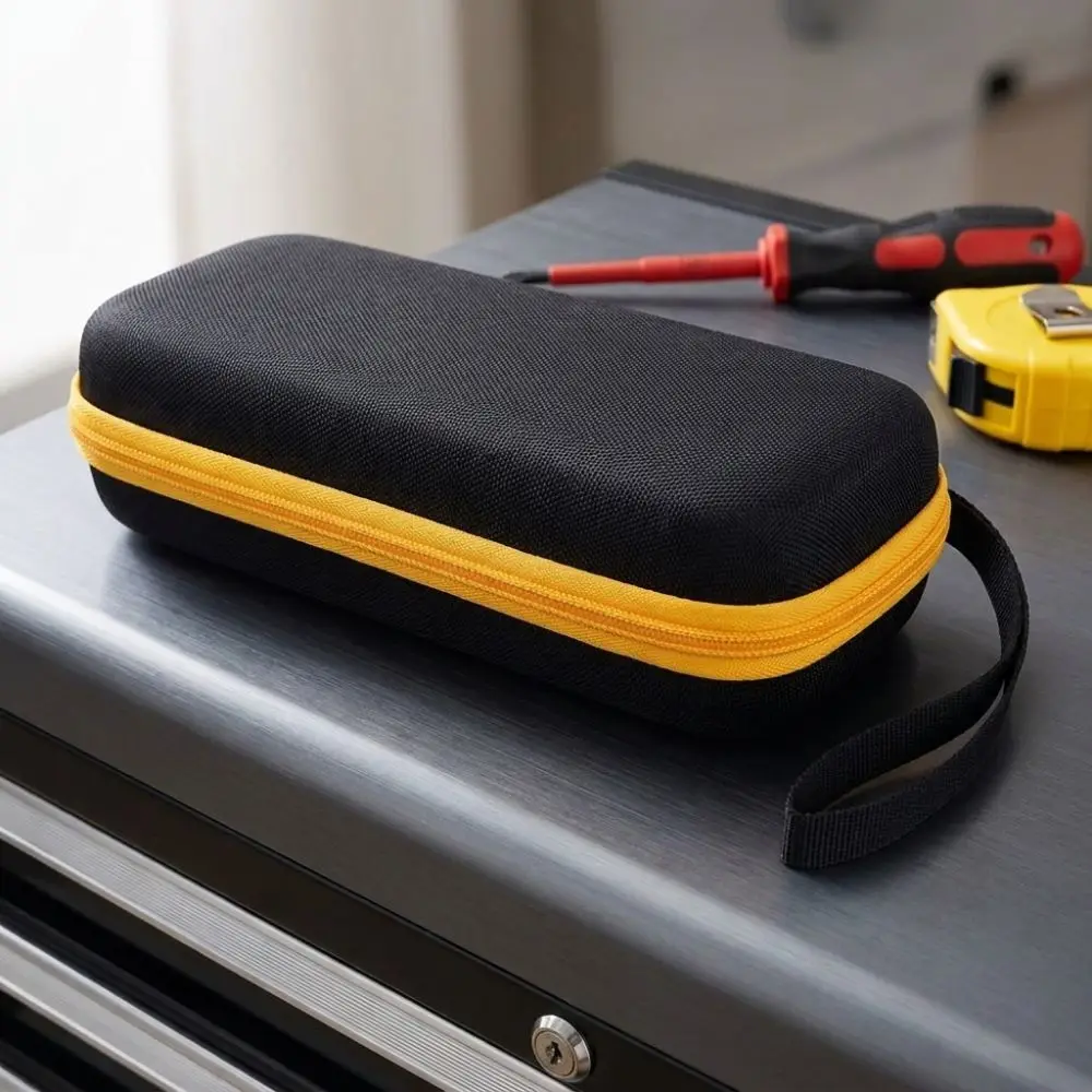 Durable EVA Clamp Meter Hard Case Black Oxford Cloth Multimeter Storage Bag Compact Shockproof Design Portable EVA Case