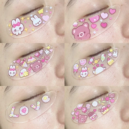 Imagen 2 del producto BLACKWINGS Parche de silicona para ojos Máscara de pestañas injertadas de diseño original reutilizable | Parche de cuidado específico para la piel | Patrón original esencial