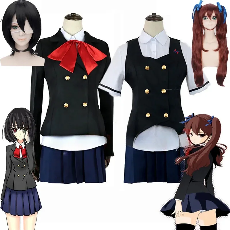 

Another Misaki Mei Akazawa Izumi costume anime cosplay women girls japanese school JK Uniform skirt costume Wig for Halloween