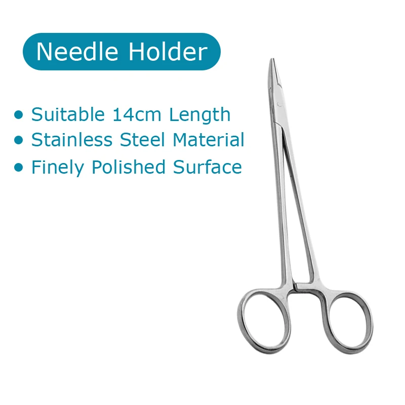 8PCS Suture Practice Training Kit with Medical Skin Pad Model Needle Holder Tweezers Strings for Students Surgical Training  Set