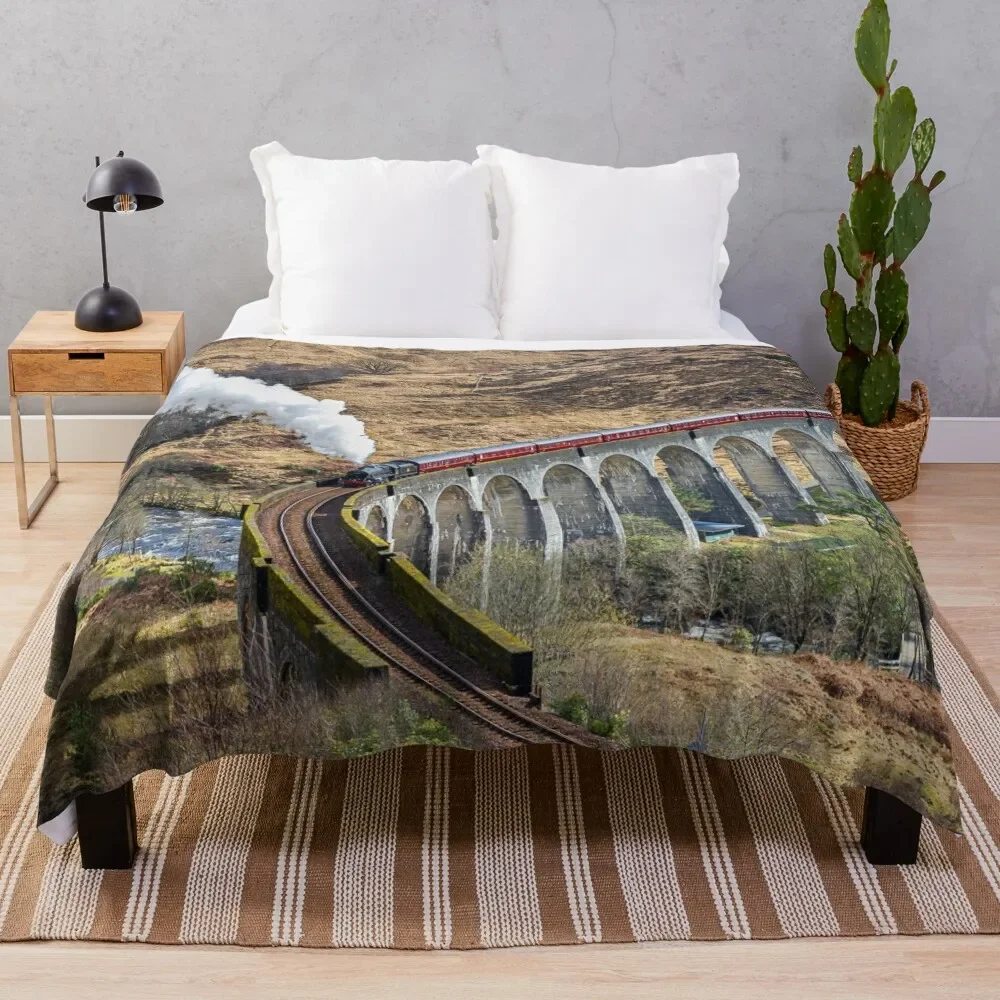 

Glenfinnan Viaduct Throw Blanket Blankets For Baby Multi-Purpose Plaid on the sofa sofa bed Blankets