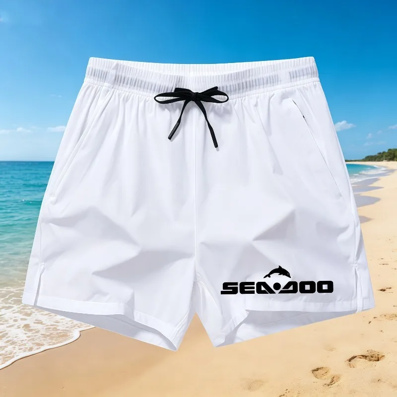 

Men's summer swimming shorts, breathable lightweight board shorts, SEA • DOO dolphin print casual sports and daily wear, s-5XL