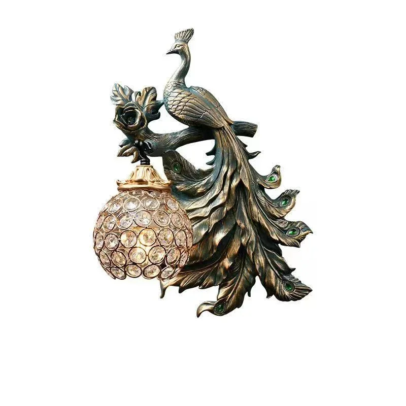Peacock Crystal Wall Lamp 4