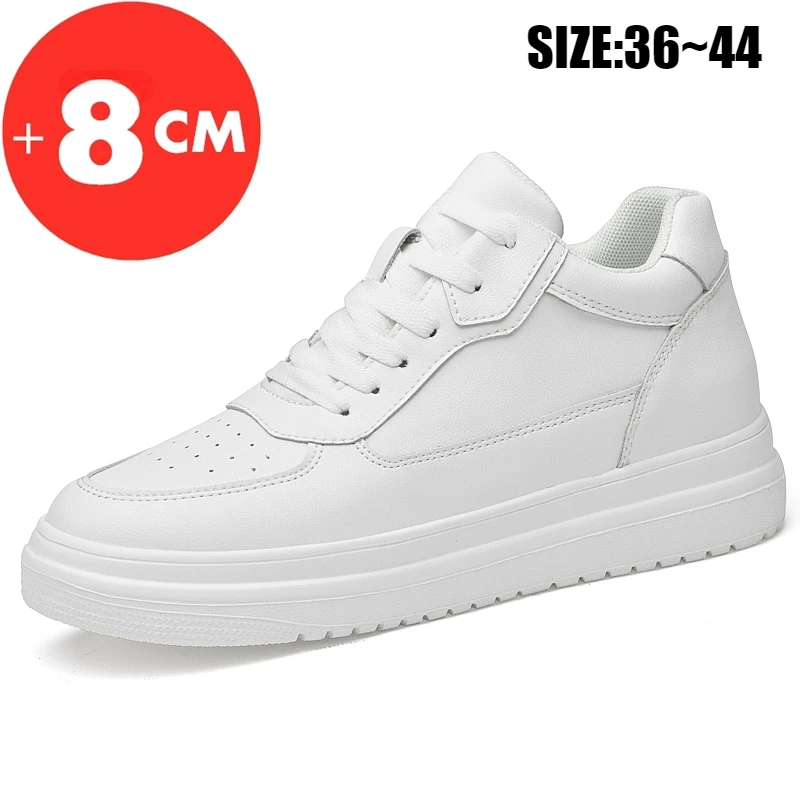 Men's and Women's Shoes Low Top Shoes Invisible Inner Increase Increase Insole 8cm Men's Casual Fashion Sports