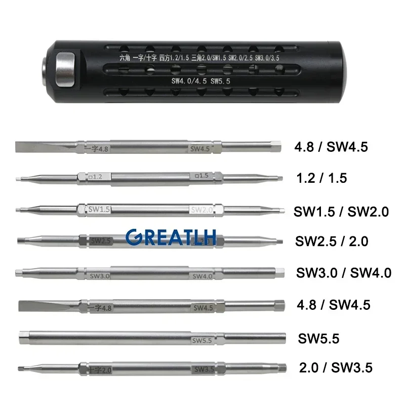 

GREATLH Hex Head Star Head Bone Screwdrivers Quick Coupling Handle Screwdrivers Veterinary Orthopedic Instrument