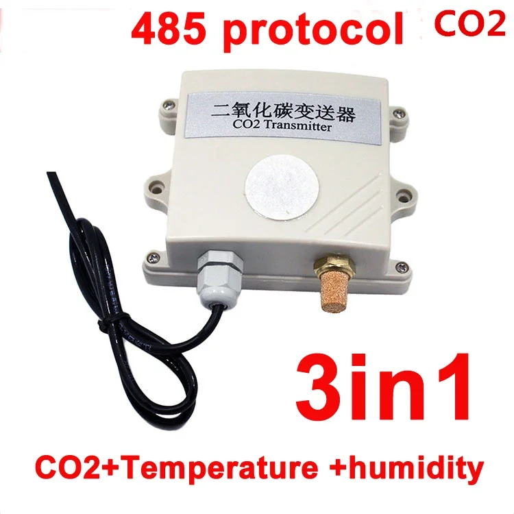 RS485 3in1 CO2 sensor module CO2 Transmitter Carbon dioxide detector gas sensor co2 485 protocol with Temperature and humidity