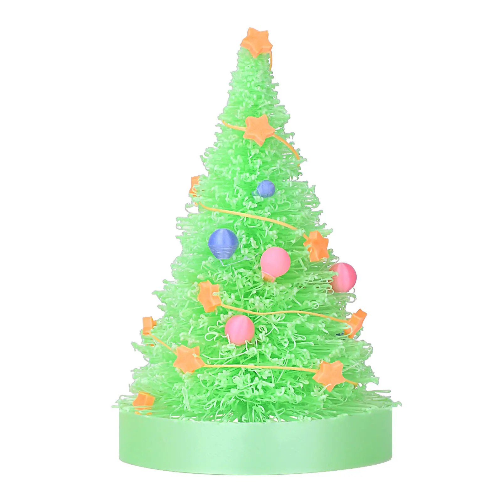 

3D Printed Christmas Tree Ornaments Glowing Mini Tree Night Light Eco-Friendly Home Decor Gift Novelty Landscape Crafts for Xmas