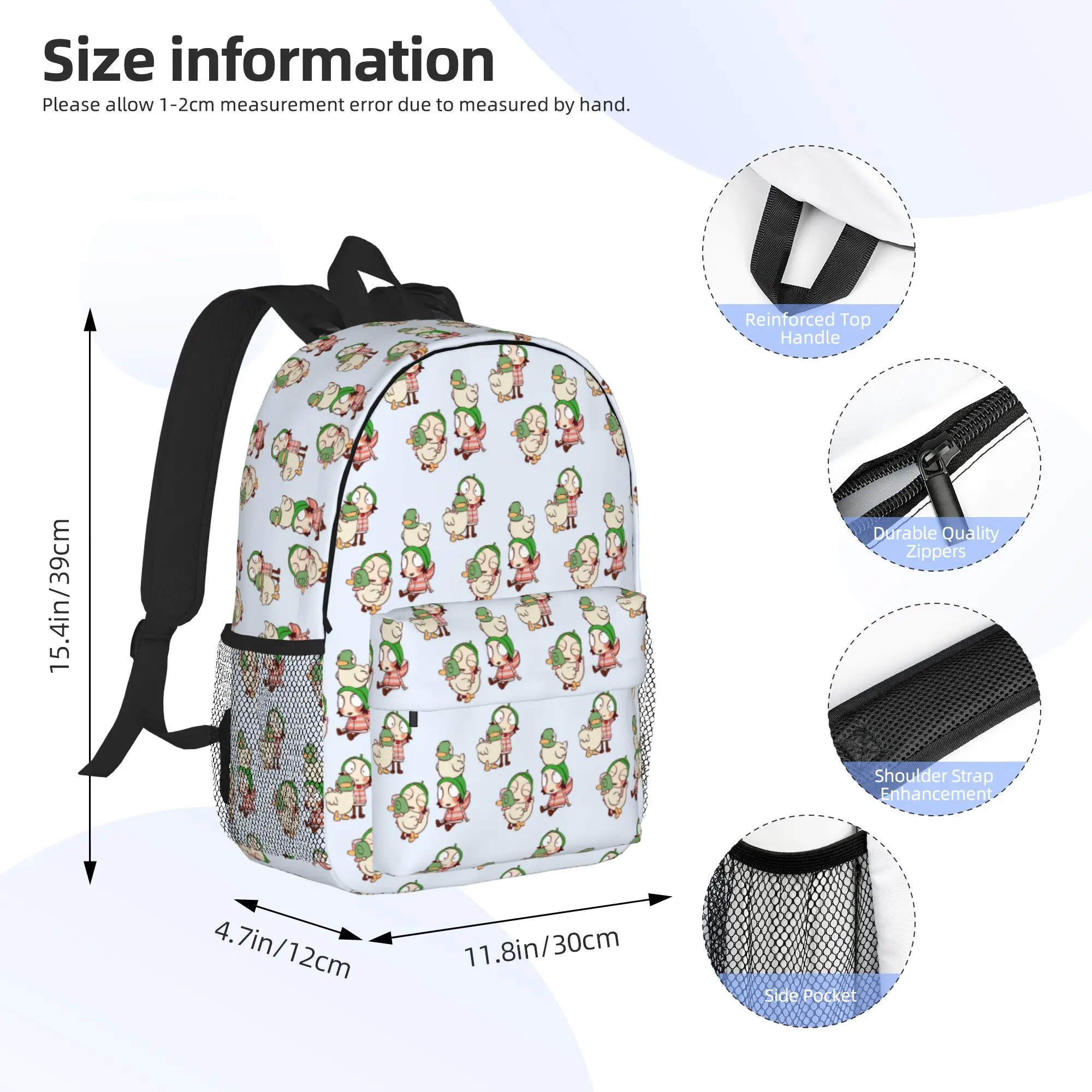 my sarah and duck assorted pack Backpack Hot Sale Daypack Large Capacity Boy Girl BookBag Shoulder Bags for Men Women School Bag