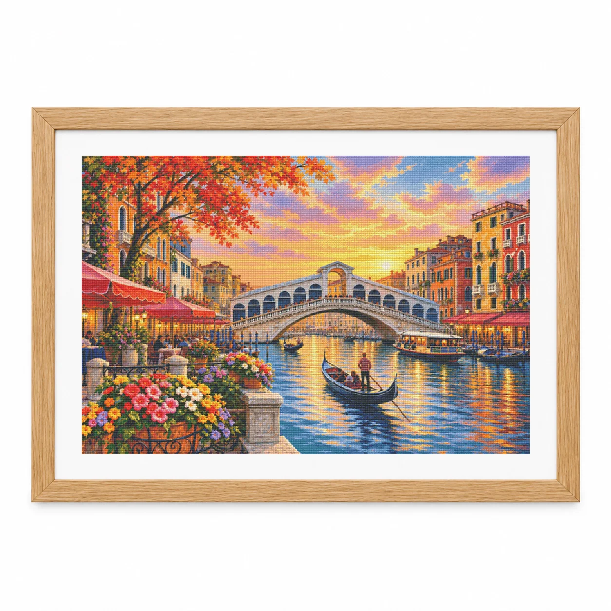 [ZZ9446-Sunset Venice]Stamped Cross Stitch Kit 14CT 18CT 16CT DIY Printed Canvas Cotton Thread Embroidery Needlework
