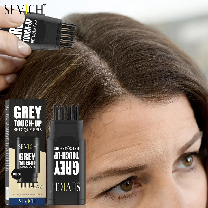 

Temporary Hair Dye Pen Fast Cover Up White Hair Waterproof Gray Root Coverage Hair Color Stick Hair Concealer Hair Dye Brush
