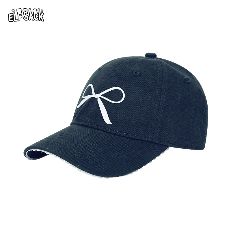 ELFSACK 2025, novedad de verano, gorra de béisbol dulce, sombrero de sol de ala ancha, sombrero ajustable de moda para papá para mujer