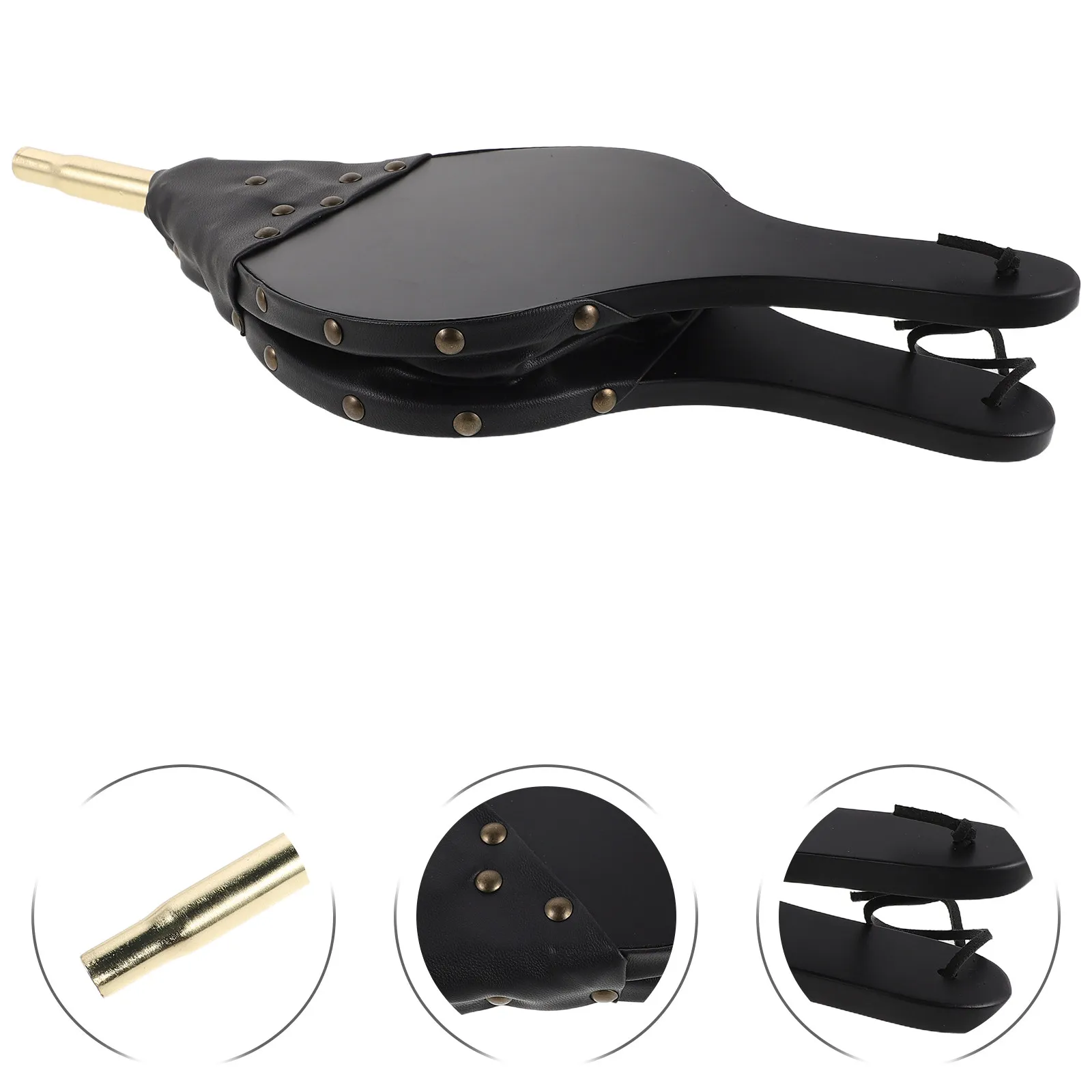 Handheld Manual Fireplace Bellows Wood Frame Metal Air Pump for Fire Pit Stove Log Burner Campfire Bbq Fireplace Air Blower Tool