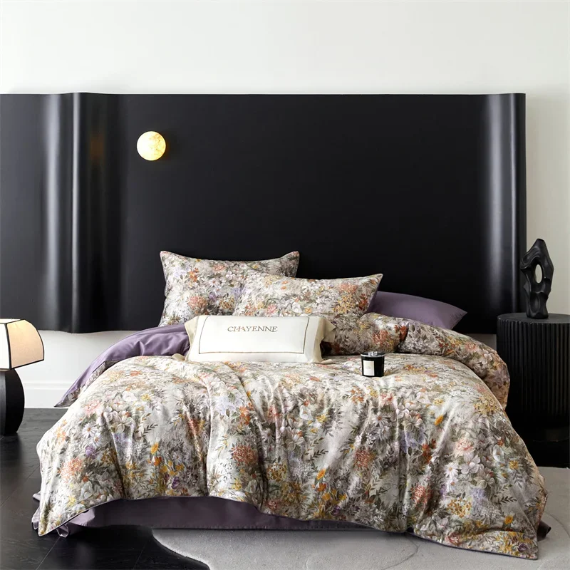 Svetanya 100% Egyptian Cotton Bedding Set Queen King Ru Double Size Bed Linens Sheet Duvet Cover Set