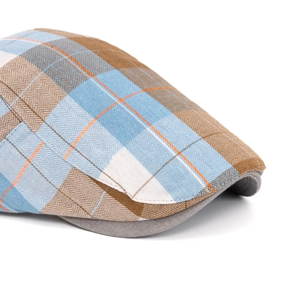 Retro Y2k Plaid Dot Beret Colorful Checkered Pattern Forward Cap Korean Style Fashion Retro Painter Hat Spring