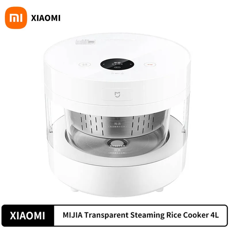 

Прозрачная Пароварка XIAOMI MIJIA рисоварка 4 л электрическая скороварка Бытовая многофункциональная кухонная техника