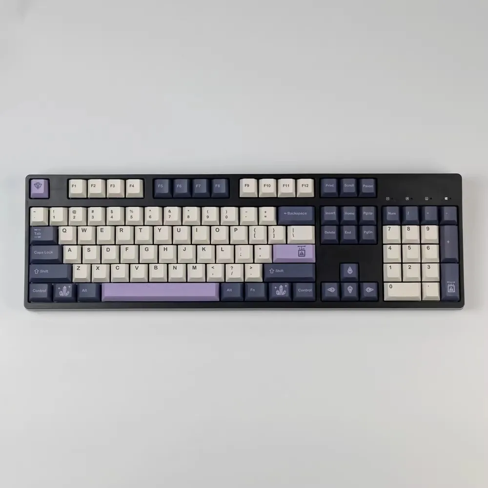 GMK Amethyst Keycaps PBT Dye Subbed 140 Keys Keycaps Cherry Profile Keycap With 2.25U 2.75U 3U 7U Spacebar ISO Enter
