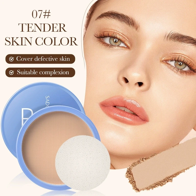 Pressed Powder Long Lasting Oil Control Face Foundation กันน้ําไวท์เทนนิ่งคอนซีลเลอร์เสร็จสิ้น