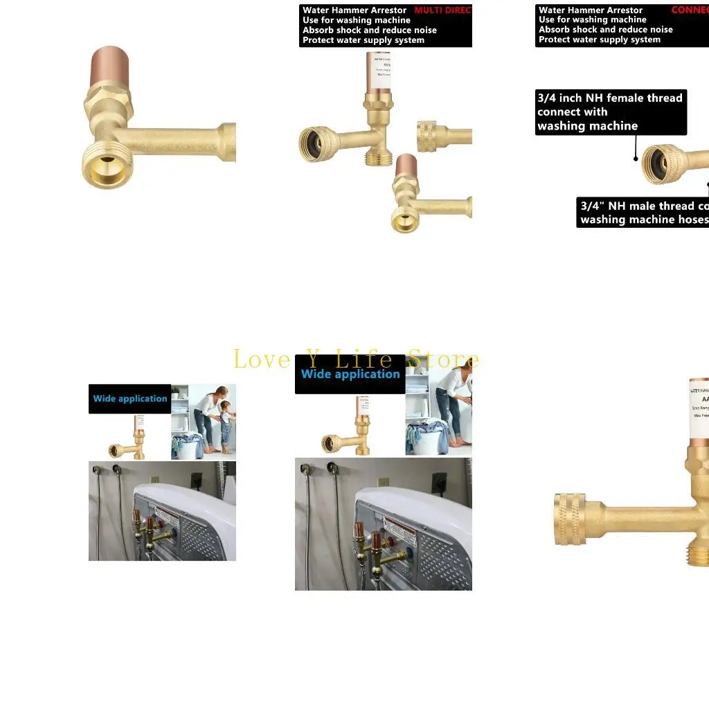 

L74C 3/4 -дюймовый резьбовой молоток Arrestor Arrestor Медный стиральный молоток Arrestor для тихого устройства легко установить