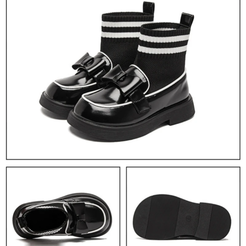 2024 popular child winter shoes for girl and fashion style with cashmere and comfortable and can keep foot warm