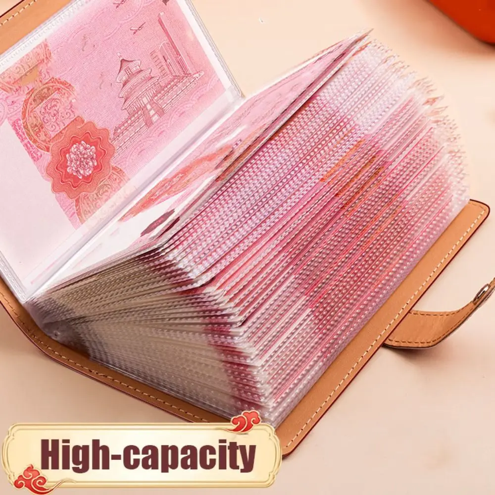 PU Leather Saving Money Binder Portable Refillable Planner Organizer Good Luck Storage Wallet Account Book