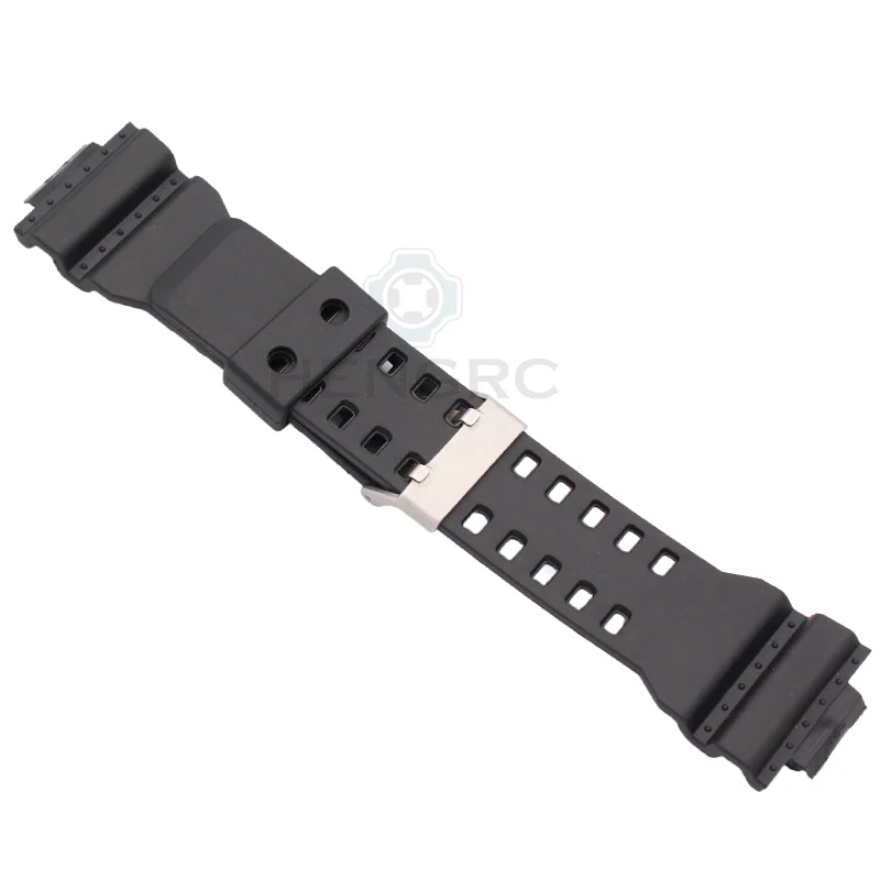 16mm Rubber Black Watchband Men Sport Diving Silicone Watch Band Strap