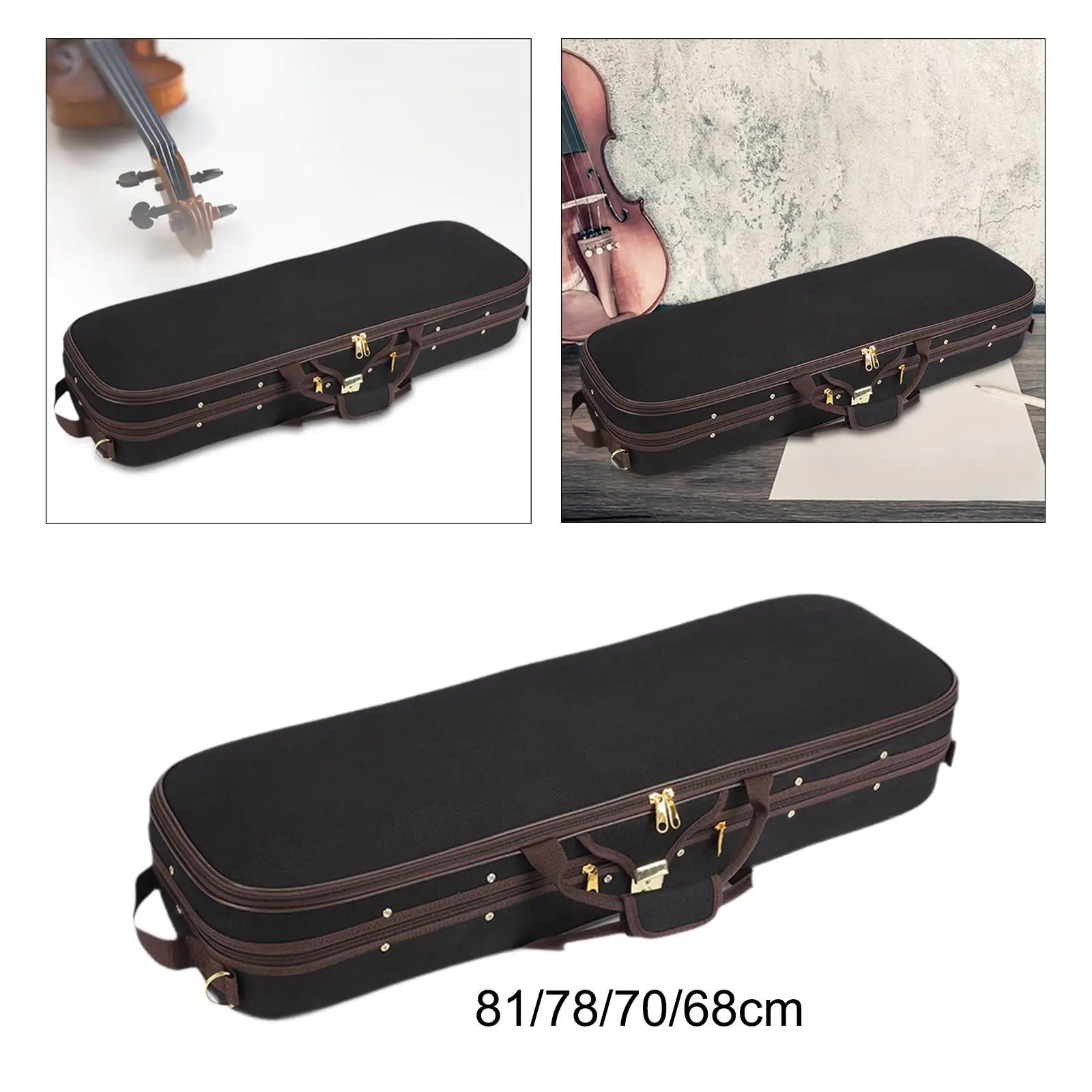 

Violin Case Practical Lockable Sturdy Shockproof Oxford Cloth Musical Instrument Bag Violin Box for Enthusiasts Violin Lovers